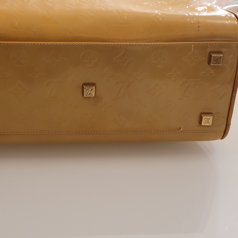 Louis Vuitton Monogram Vernis Yellow Bowling Style Handbag See Pics - Picture 12 of 16